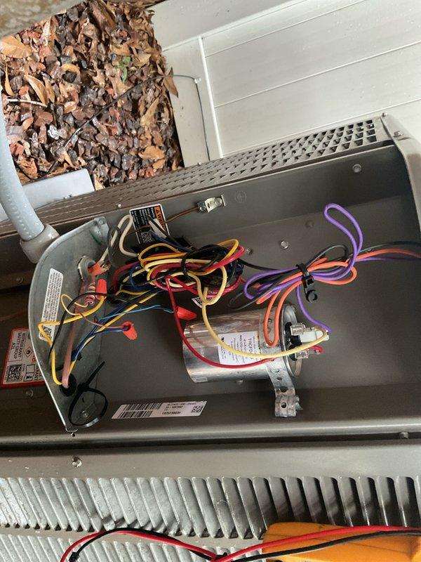 Completed annual planned maintenance on residential HVAC system with 16x25x5 filter specification. Performed thorough inspection of outdoor condenser unit and indoor air handler, removed accumulated leaf debris from unit interior, verified electrical connections and capacitor operation, and documented system condition through photographic documentation. This second annual visit confirms system renewal is due.