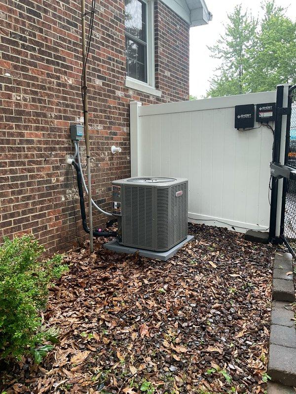 Completed annual planned maintenance on residential HVAC system with 16x25x5 filter specification. Performed thorough inspection of outdoor condenser unit and indoor air handler, removed accumulated leaf debris from unit interior, verified electrical connections and capacitor operation, and documented system condition through photographic documentation. This second annual visit confirms system renewal is due.
