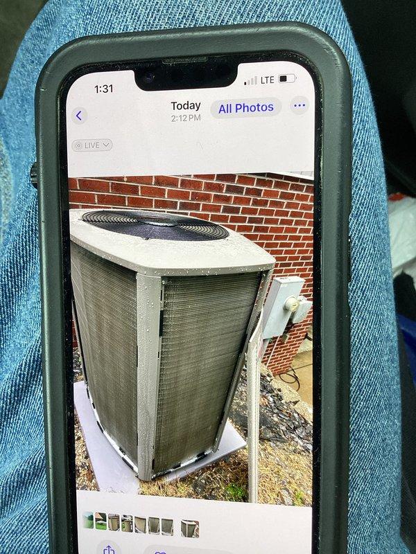Completed annual platinum-level maintenance on single-system residential HVAC unit installed in February 2026. Performed comprehensive inspection of Lennox S40 smart thermostat, verified Wi-Fi connectivity to network CXNK0I840639 with confirmed communication to internet service provider and cloud servers. Inspected outdoor condenser unit positioned against exterior brick wall, documented equipment condition through photographic records. Collected filter size specifications for future service visits. All system components operating within normal parameters with smart thermostat displaying proper temperature control at 72 degrees. This represents the first scheduled maintenance visit for this installation with no renewal currently required.