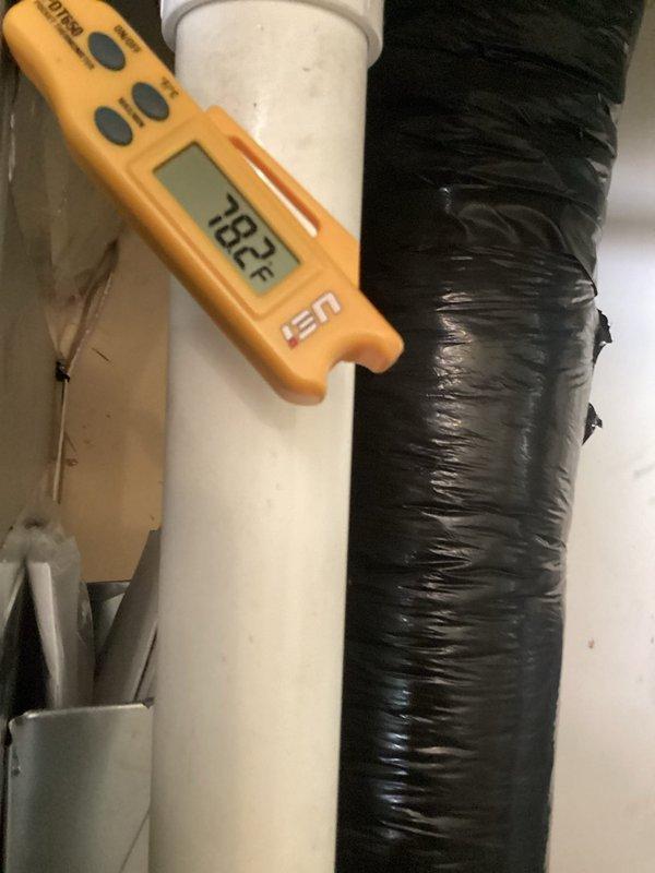 Completed annual planned maintenance on residential HVAC system utilizing 20x25x5 filter. Performed comprehensive system inspection and temperature diagnostics, recording supply air temperature of 57.5°F and return air temperature of 192°F. System operating within normal parameters for first annual maintenance visit since installation.