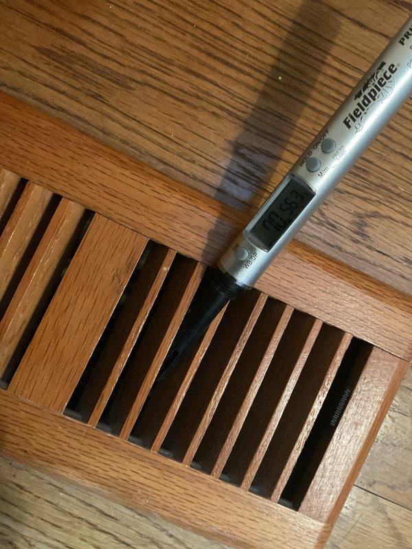 Completed monthly platinum-level preventive maintenance on a 2-year-old residential HVAC system. Performed comprehensive system inspection, replaced standard air filter, verified proper airflow through floor registers using calibrated digital measurement instruments, and confirmed all exhaust venting, condensate drainage lines, and gas connections were secure and functioning correctly.