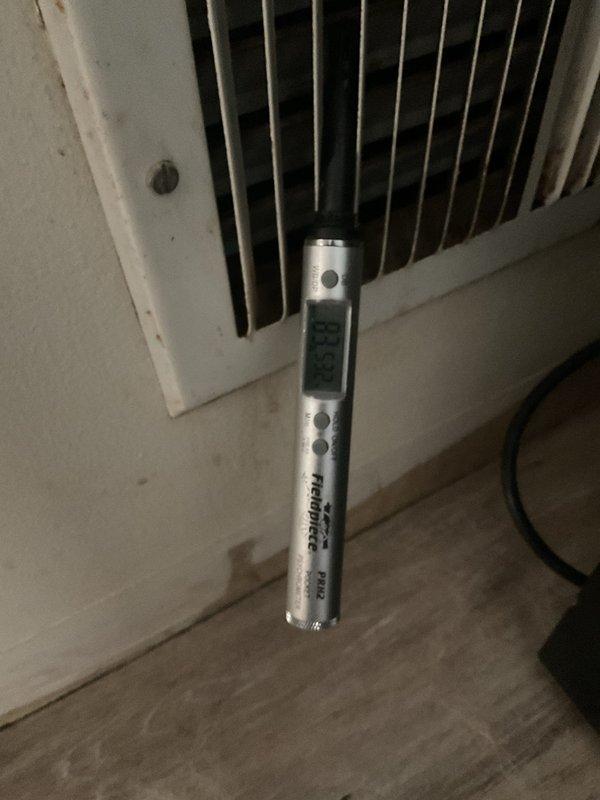 Completed monthly planned maintenance on a one-year-old HVAC system with 16x26x5 filter specification. Inspected refrigeration lines, PVC condensate drainage assembly, and electrical connections, verifying all components were properly secured and functioning. Measured and documented system temperatures using calibrated digital instrumentation to confirm optimal operating performance.