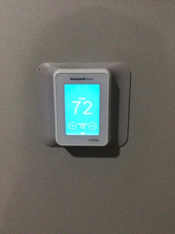 Completed scheduled AC tune-up and preventive maintenance on residential HVAC system. Inspected Amana furnace unit, air handler, ductwork system, and Honeywell Home ProSeries thermostat set at 72 degrees. All components operating within normal parameters with no immediate service concerns identified.