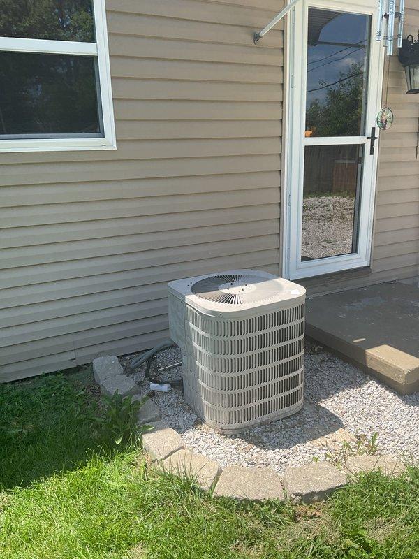 Completed comprehensive HVAC system replacement estimate for aging residential heating and cooling equipment no longer maintaining adequate comfort levels. Evaluated existing downflow furnace configuration with evaporator coil and outdoor condensing unit, documenting system layout, clearances, and installation specifications including floor-to-ceiling measurements and equipment dimensions. Assessed current equipment condition, base mounting requirements, and refrigerant line routing to provide homeowner with complete replacement options for new high-efficiency system installation.