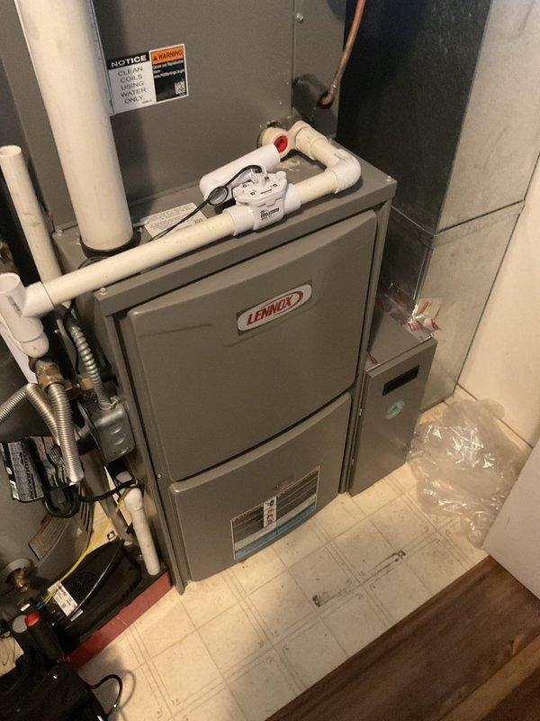 Completed monthly Platinum Level maintenance on a 2-year-old Lennox HVAC system including filter drop-off service. Delivered and inspected 16x25x5 filter for the indoor furnace unit located in utility closet. Performed electrical diagnostics on outdoor condenser unit using multimeter to verify proper voltage and amperage readings, confirming system operating within manufacturer specifications.