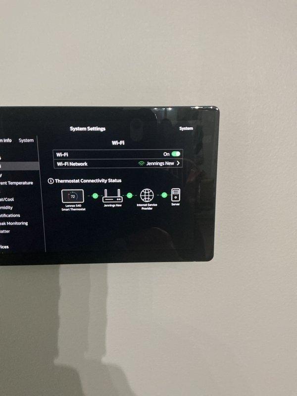 Completed Platinum Level annual maintenance on residential HVAC system and mini-split unit in shop area. Performed comprehensive inspection of newly installed system, including verification of thermostat connectivity status showing Venstar v5d thermostat properly connected to Wi-Fi network with confirmed communication to all system components. Installed new 20x25 air filter in main air handler unit and documented installation with tracking label. Inspected internal cabinet components, ductwork connections, and galvanized metal elbow joints for proper installation and operation. Cleaned and serviced mini-split unit located in shop as requested. All equipment operating within normal parameters with confirmed wireless connectivity and system communication functioning properly.