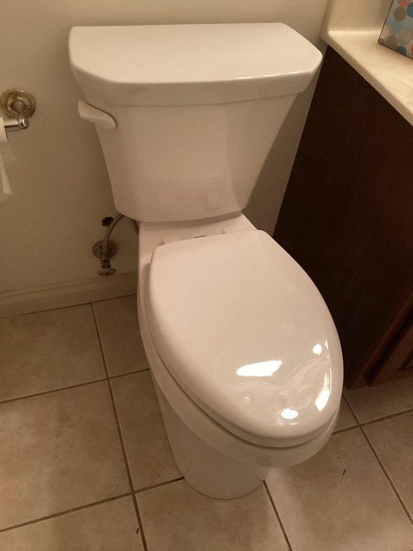 Completed installation of two toilets as part of a buy-one-get-one promotion. Both units were properly installed with new water supply connections, shut-off valves, and wax ring seals to ensure leak-free operation. All fixtures were tested and confirmed functioning correctly upon completion.