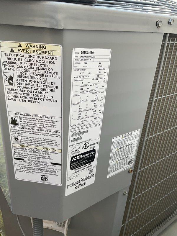 Completed Gold Level planned maintenance visit on single-system residential HVAC unit. Performed comprehensive inspection of furnace components including blower motor assembly, gas valve connections, burner chamber, and all electrical wiring throughout the system. Verified proper operation of all controls, checked refrigerant lines, and documented unit specifications from manufacturer data plate (Model 2620X14540). All components found operating within normal parameters, and unit interior and exterior photographed for service records.
