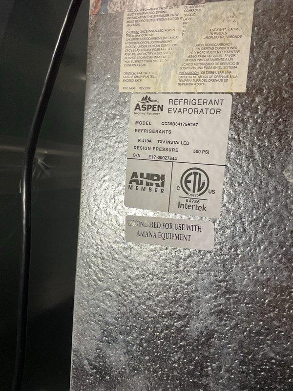 Completed annual Platinum Level maintenance on 9-year-old HVAC system during second visit of the service period. Performed comprehensive inspection of Aspen refrigerant evaporator coil (Model CG36B3417SR157) with R-410A refrigerant and confirmed proper operation. Accessed furnace unit and thoroughly inspected internal components including heat exchanger assembly, burner components, blower motor assembly, gas valves, pressure switches, and control board with all electrical connections. Verified all wiring connections across upper and lower compartments remained secure and properly terminated. Inspected condensate drain line for proper drainage. Documented equipment condition through photographic records showing all major components and manufacturer specifications. System operational and ready for continued service with renewal period approaching.
