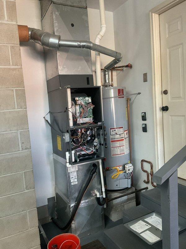 Completed annual Platinum Level maintenance on a 4-year-old HVAC system during the second visit of the maintenance cycle. Performed comprehensive inspection of furnace and associated components, including internal burner assembly, gas valves, wiring, and electrical controls. Replaced 16x20x5 air filter, inspected outdoor unit electrical panel with capacitor and contactor, and verified all system connections and safety controls are functioning properly. System is operating efficiently and ready for continued service, with maintenance renewal recommended.