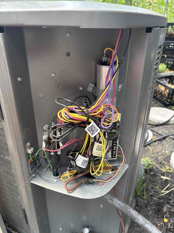 # HVAC Maintenance - Planned Duo Maintenance

Completed comprehensive Gold Level planned maintenance service on dual HVAC system configuration, both units approximately 3 years old. Performed thorough inspection of outdoor condensing unit, examining electrical components, capacitor, and wiring connections. All electrical connections were found secure with proper labeling and organization. Verified compressor operation and evaluated overall outdoor unit condition.

Conducted indoor evaporator coil inspection in attic installation, checking refrigerant lines, copper piping connections, and coil assembly. Examined condensate drainage system and verified proper mounting and support of all components. Inspected insulated refrigerant lines and ductwork connections for integrity. Replaced 20x25x5 air filters on both systems per maintenance protocol.

All systems operating within normal parameters. This represents the first annual maintenance visit for this Gold Level service agreement. Both u