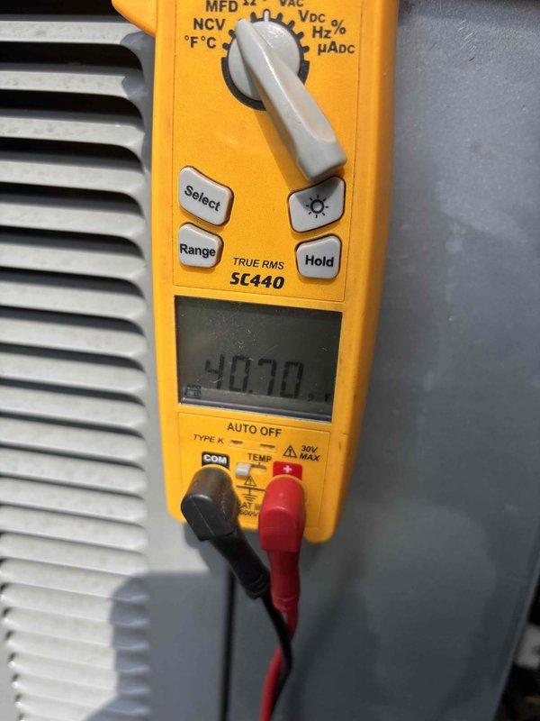 Completed second annual Platinum Level maintenance on 5-year-old HVAC system. Accessed unit interior and inspected evaporator coil assembly, refrigerant lines, and associated copper tubing connections. Verified proper condition of heat exchanger coils and mounting hardware. Checked brass fittings and valves for integrity and proper operation. Utilized digital multimeter to take temperature and electrical measurements, recording readings to verify system performance parameters. Replaced 16x25x5 air filter per maintenance protocol. Inspected insulation material and cabinet seals for deterioration. All components found operating within normal specifications. System is due for annual renewal.