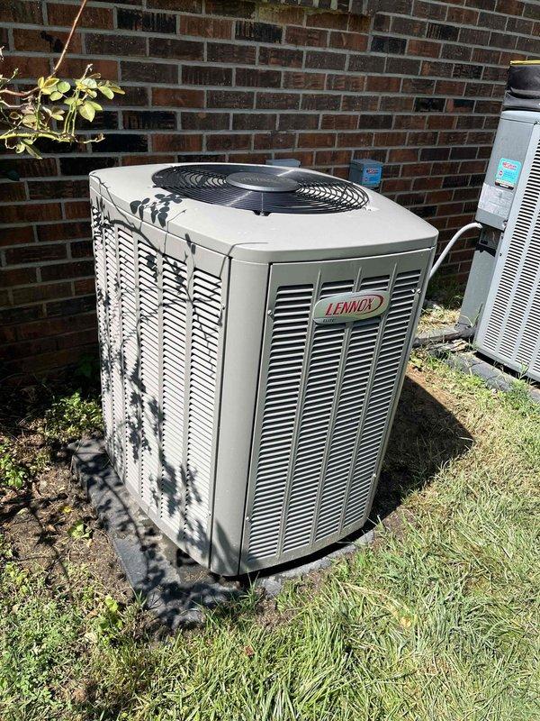 Responded to service call regarding musty odor from air conditioning system and inadequate airflow to two upstairs rooms. Performed comprehensive inspection of dual HVAC system consisting of two Lennox units, both approximately 4-5 years old. Conducted visual examination of outdoor condenser units, confirming both units operational with no visible exterior damage, proper clearances maintained, and adequate ventilation through louvered panels. Inspected evaporator coils and drainage systems to identify potential sources of musty smell, which typically indicates microbial growth, moisture accumulation, or drainage issues. Evaluated ductwork distribution and airflow balance to address reduced air delivery to upstairs zones. Discussed preventative maintenance program options to prevent future odor issues and optimize system performance, including regular filter changes, coil cleaning, and seasonal tune-ups to maintain efficiency and indoor air quality.