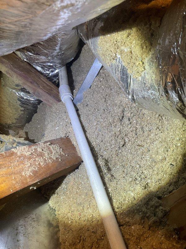 Responded to callback for system shutdown with full drip pan. Upon inspection, found condensate drain line had clogged again despite previous cleaning and pan switch replacement. Removed accumulated debris and buildup from drain pan and interior surfaces. Re-cleared primary and secondary drain lines, verified proper flow and drainage. Flushed system thoroughly and confirmed pan switch operation. Tested unit through complete cooling cycle with no drainage issues or safety switch activation.