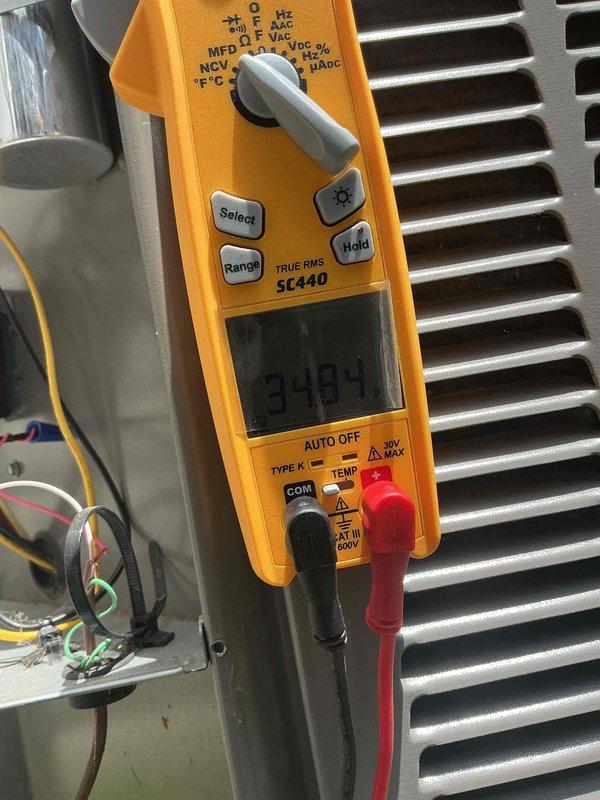 Completed annual second visit planned maintenance on one-year-old HVAC system, including replacement of 16x20x5 filters and comprehensive system diagnostics with electrical testing using digital multimeter to verify proper voltage and amperage readings at unit components and capacitor. Customer declined maintenance agreement renewal at this time and will need to contact office directly to renew service plan.