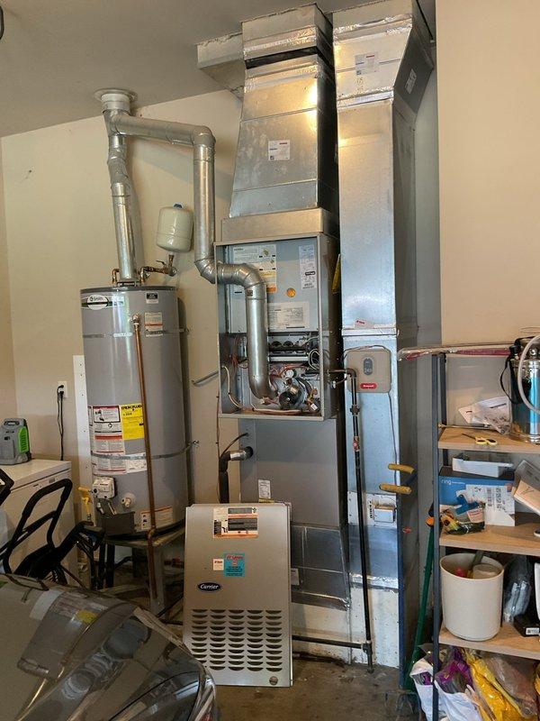 Responded to no cooling call on 10+ year old heat pump system. Diagnosed failed furnace main control board preventing system operation. Documented equipment information and photographed unit for warranty part ordering, estimated 2 hours for replacement upon part arrival.