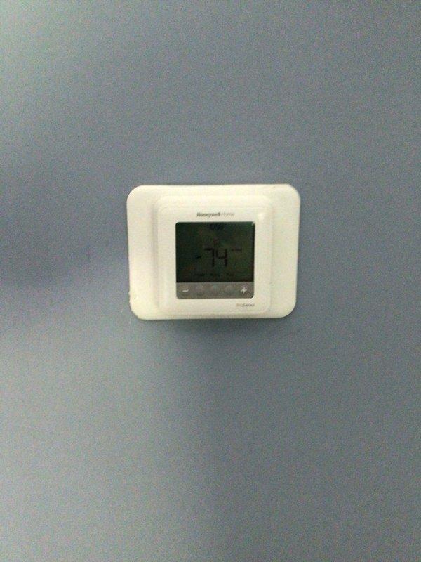 Completed scheduled HVAC system maintenance and tune-up as part of planned preventative maintenance program. Verified proper operation of Honeywell Home thermostat and control system, confirmed accurate temperature readings and system communication. All equipment inspected and found operating within normal parameters.