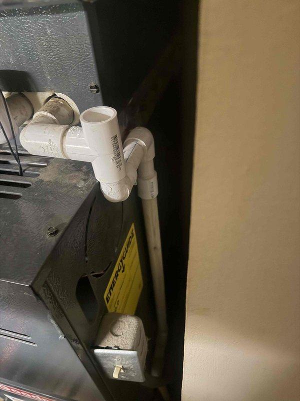 Responded to no cooling complaint on 5-year-old residential HVAC system experiencing freeze-up conditions. Upon arrival, evaporator coil had been thawed per customer instruction. Performed diagnostic evaluation of air handler and condensate drainage system. Inspected airflow components, refrigerant circuit, and thermostat operation showing 74°F setpoint with 59°F actual temperature. Identified root cause of freezing condition and completed necessary repairs to restore proper cooling function and prevent future freeze-up occurrences.