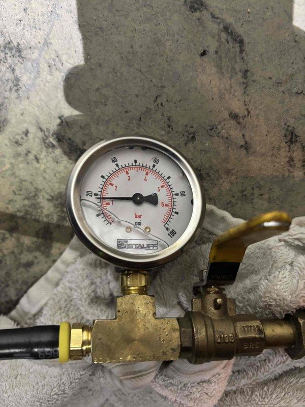 Returned to complete geothermal system repair following previous diagnosis of failed flow center pump causing intermittent system shutdown and no cooling condition. Replaced defective pump on flow center and performed pressure testing to verify proper operation and system integrity. System tested successfully with all zones operating normally and proper pressures maintained throughout.