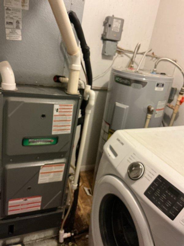 Completed dismissed visit maintenance on a 6-year-old single HVAC system. Inspected furnace unit in utility room, verified operational status of all mechanical components, and documented equipment condition with warning labels intact. Accessed attic space to examine ductwork installation, confirmed proper insulation wrapping on flexible ducts with pink and yellow fiberglass sleeves secured with straps, and assessed loose-fill attic insulation coverage. Replaced 16x25x5 air filter as part of routine maintenance protocol. All systems found in normal operating condition with no immediate service needs identified during this first scheduled visit since previous maintenance in June 2024.