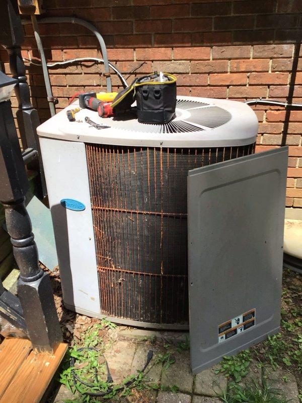 Responded to no cooling call on 30-year-old residential air conditioning system with indoor temperature at 87°F and thermostat set to 73°F. Upon arrival, confirmed condenser fan motor was not operating while blower was functioning normally with adequate airflow at registers. Performed diagnostic testing on outdoor unit and determined condenser fan motor had failed. Replaced defective condenser fan motor with appropriate replacement unit. Verified proper rotation, amperage draw, and capacitor function. Cycled system through complete cooling cycle and confirmed condenser fan operation, proper airflow across coil, and temperature differential within normal parameters. System restored to full operational status.