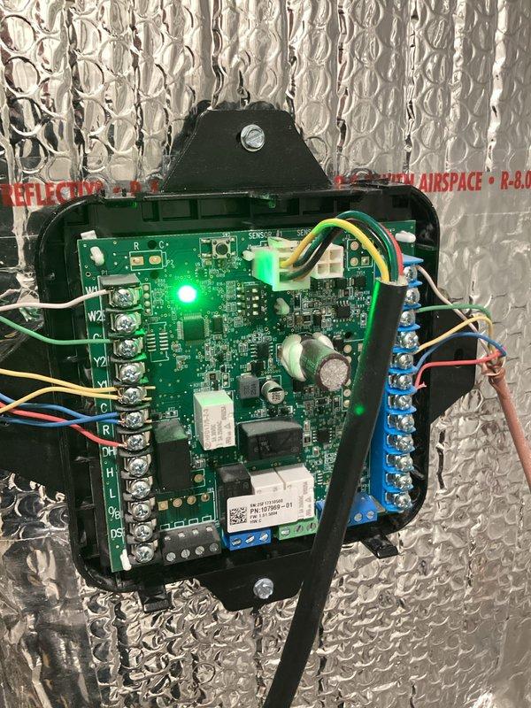 Completed non-seasonal startup procedures on three HVAC systems installed in December 2025. Verified proper operation of ECM motor control boards, checked all electrical connections and terminal blocks for secure wiring, and confirmed control board functionality with all LED indicators operating normally. Inspected wire management, terminal connections on both primary and secondary control boards, and verified proper voltage to all system components. All three systems tested and operating within manufacturer specifications.