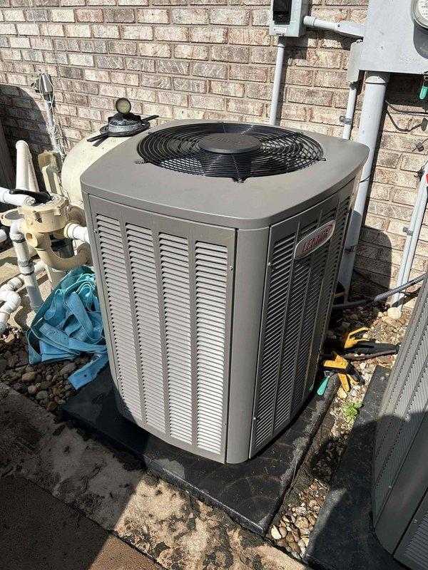 Responded to no cooling complaint on 3-year-old residential air conditioning system experiencing evaporator coil freeze-up. Upon arrival, confirmed airflow present but inadequate cooling due to ice accumulation on indoor coil. Inspected outdoor condensing unit and found severely restricted airflow caused by heavily soiled air filter at condenser cabinet. Removed and documented contaminated filter showing significant dust and debris accumulation. Replaced dirty filter with new filter to restore proper airflow across condenser coils. Verified refrigerant line connections and electrical disconnect box operational. Advised homeowner to allow sufficient defrost time with fan-only operation before resuming cooling mode. System airflow restored to manufacturer specifications; unit operational upon departure.
