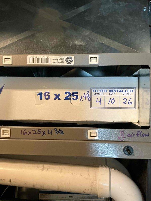 Responded to install callback for Lennox system with no cooling and outdoor unit failing to start. Diagnosed and resolved issue preventing condenser operation. Verified proper airflow direction on 16x25x4⅜" filter installed during original setup and confirmed system returned to normal operation with indoor temperature recovering from 81°F to setpoint.