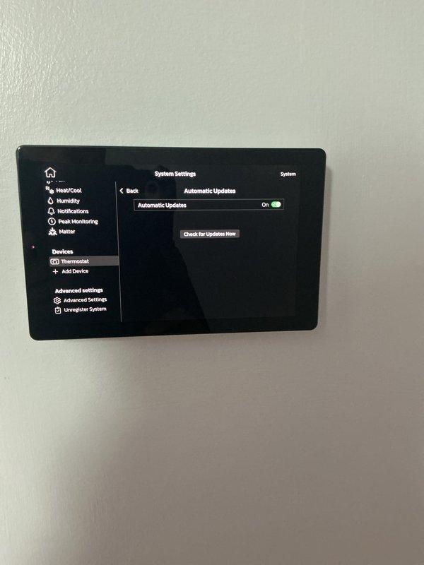 Completed first visit of planned duo maintenance on HVAC system. Installed new 16x25x5 MERV 11 filter in air handler unit as part of three-month preventive maintenance schedule. Verified system thermostat functionality and confirmed automatic update settings were enabled for optimal performance monitoring.