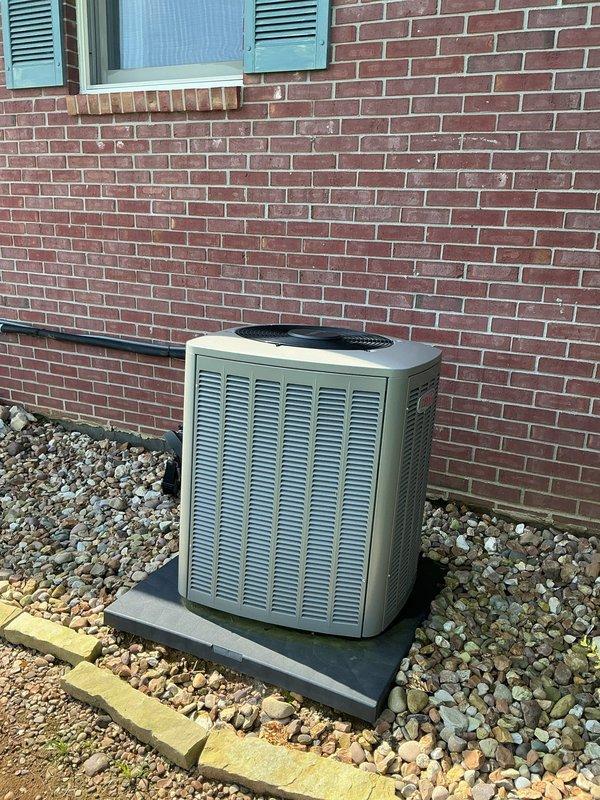 Completed annual Gold Level planned maintenance on a 3-year-old Lennox system with model RP92M34 evaporator coil and CR33-30/36B-F condenser unit. Performed comprehensive inspection of outdoor condensing unit, verified proper operation of compressor and condenser fan, checked refrigerant lines for leaks and proper insulation, and confirmed unit is securely mounted on concrete pad with adequate clearance for airflow. Inspected indoor air handler components, replaced 16x25x5 air filter, and verified all electrical connections and controls are functioning correctly. This represents the second visit of the annual maintenance cycle, and the service agreement is due for renewal.