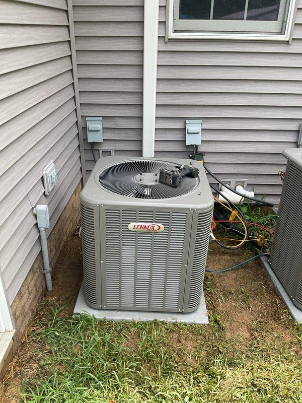 Completed comprehensive Platinum Level planned maintenance on dual HVAC system with 1-year-old equipment. Performed thorough inspection of Lennox outdoor condenser unit, checking electrical connections, refrigerant lines, and overall system operation. Utilized Fieldpiece diagnostic gauges to measure system pressures and temperatures, verifying proper refrigerant charge and system performance parameters. Both systems operating within manufacturer specifications. Replaced 16x25x5 air filters on both units. Inspected condensate drainage, electrical components, and verified proper airflow. All safety controls tested and functioning correctly. Systems cleaned and ready for continued operation. This represents the first annual maintenance visit for these units. Documented findings with photographic evidence of equipment condition and diagnostic readings.