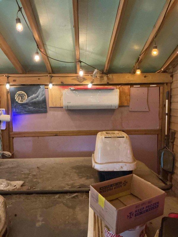 Conducted comprehensive estimate for mini-split system replacement at residential property. Evaluated existing interior wall-mounted evaporator unit in basement area and exterior condenser unit with associated refrigerant lines and electrical disconnect. Provided homeowner with replacement options and recommendations for new ductless mini-split system installation to improve heating and cooling efficiency.