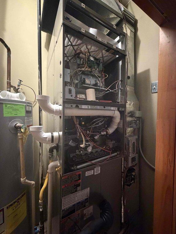 Completed installation of 4-ton, 17 SEER air conditioning system with matching evaporator coil and zoning capabilities. Installed new outdoor condensing unit, indoor evaporator coil mounted above existing furnace, and zone control system with dampers for multi-zone temperature management. Ran refrigerant lineset, established proper refrigerant charge, verified electrical connections to both indoor and outdoor units, and tested system operation across all zones. All equipment installed per manufacturer specifications with proper clearances, drainage provisions established for condensate removal, and system commissioned successfully with balanced airflow to each zone.