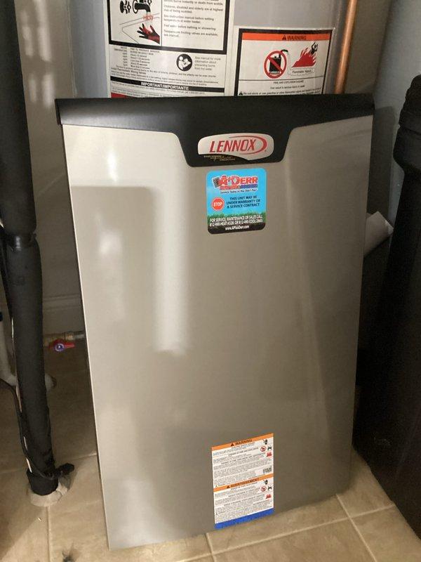 Completed annual Platinum Level maintenance on single-system residential HVAC unit consisting of Lennox furnace/air handler with Carbon Clean 16 filtration system. Performed comprehensive inspection and servicing of equipment installed in April 2026, verified proper operation of all components, checked electrical connections and safety controls, and documented system condition through photographic records. Confirmed 20x25x5 Pure Air filter specifications and overall system functionality during this first scheduled maintenance visit.