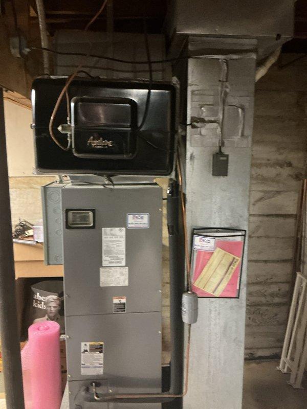 Conducted on-site evaluation of existing water heater in basement utility area to provide replacement estimate. Assessed current tank-type water heater configuration, surrounding plumbing connections, available clearances, and venting requirements. Documented existing equipment specifications and installation conditions through photography. Discussed replacement options with customer including conventional tank water heater versus tankless water heater systems, reviewing advantages and considerations of each option based on household hot water demands and existing infrastructure. Provided comprehensive estimate for water heater replacement with equipment and installation specifications.