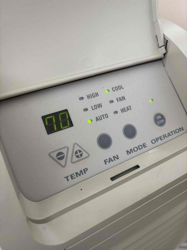 Responded to no cool call for 21-year-old PTAC unit in Florida room. Upon arrival, found unit operational but cycling off prematurely and failing to maintain adequate cooling capacity. Performed diagnostic evaluation of compressor operation, refrigerant circuit, and thermostat controls showing 71°F setpoint with cooling mode engaged. Due to advanced age of unit beyond expected service life and intermittent cooling performance indicating likely compressor failure or refrigerant loss, recommended system replacement over repair. Discussed replacement options with homeowner who expressed interest in new unit installation.