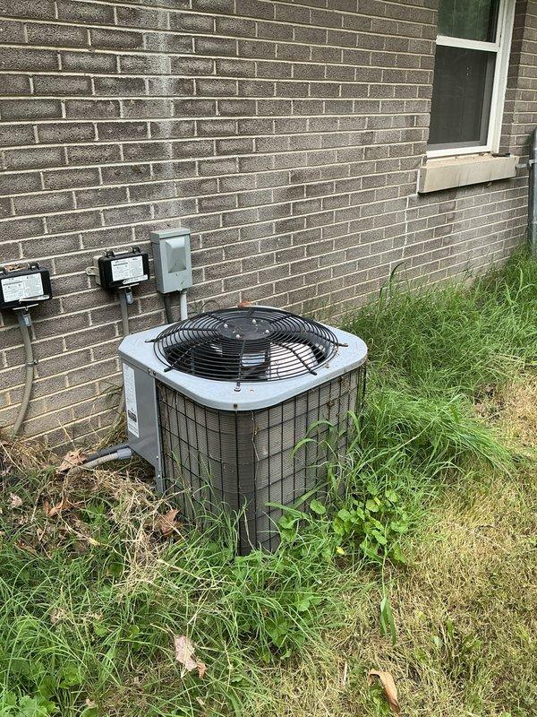 Responded to no-cool call on 10-year-old upstairs HVAC system with complete loss of power. Upon arrival, inspected outdoor condenser unit and indoor air handler in utility closet. Diagnosed failed capacitor on condenser unit preventing compressor and fan motor operation. Replaced dual-run capacitor with proper MFD-rated component and verified proper electrical connections at both indoor and outdoor units. Tested system operation through complete cooling cycle, confirmed adequate airflow at supply registers, and verified proper amp draw on compressor and blower motor. System restored to full operational status with cooling functionality confirmed.