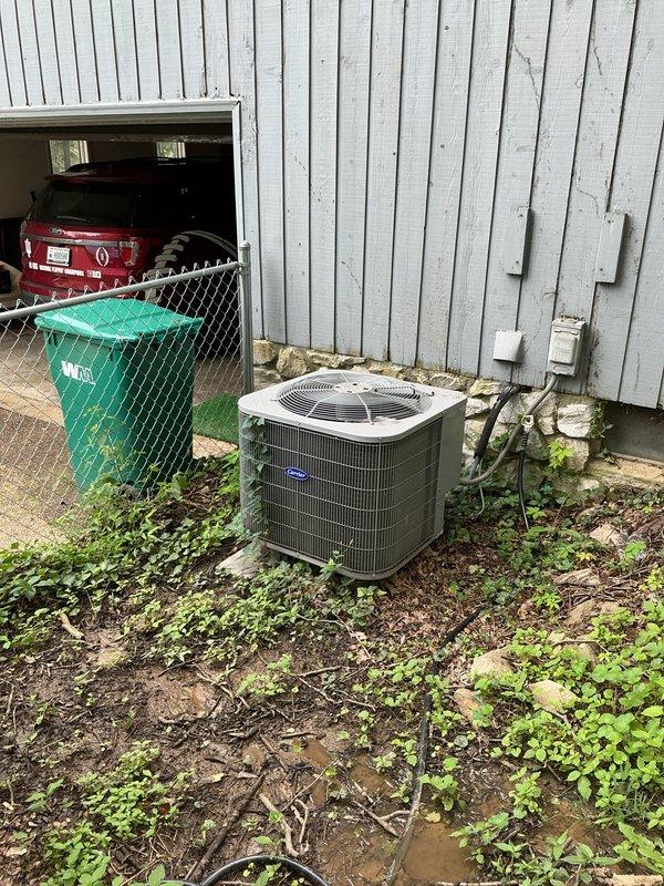 Completed planned duo maintenance on two-system residential HVAC setup as part of monthly platinum-level service agreement. Performed comprehensive inspection and maintenance on both the Carrier outdoor condenser unit and secondary system, including filter replacement with 25x25x1 filter in attic location and 24x24x4 filter in utility room. Conducted visual inspection of both outdoor units, verified proper operation of condenser fans, checked refrigerant levels, and cleaned debris from surrounding areas to ensure optimal airflow and system efficiency.