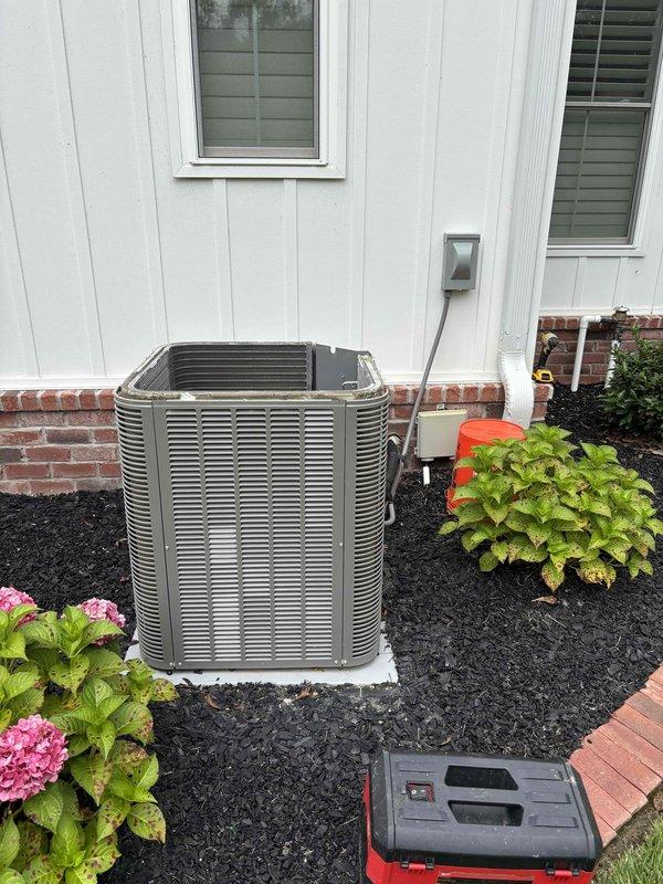 # HVAC Maintenance Report

Completed comprehensive Platinum Level preventive maintenance service on a three-system residential HVAC installation. Performed thorough inspection and servicing of all outdoor condenser units, including a Lennox system and two additional units positioned at separate locations around the property.

Conducted complete system diagnostics on each unit, checking refrigerant pressures, electrical connections, and component operation. Cleaned condenser coils using appropriate equipment to remove debris and ensure optimal heat transfer efficiency. Inspected and tested all electrical disconnects and verified proper voltage and amperage readings across all three systems.

Evaluated refrigerant line insulation integrity and checked for any signs of wear or damage on copper line sets. Verified proper drainage from condensate systems and ensured all mounting pads were level and stable. Tested capacitors and contactors for proper operation on each unit.

Documented filte