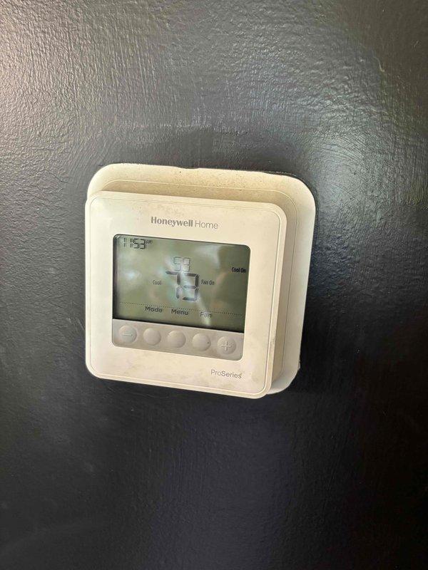 Responded to no cooling call on 5-year-old Bryant system with interior temperature exceeding 80 degrees. Upon arrival, confirmed thermostat displayed 53 degrees with system set to cooling mode but producing warm air from supply vents. Performed diagnostic evaluation of HVAC system including furnace and air handler components, verified electrical connections, checked refrigerant levels, and inspected condensate drainage. Identified system malfunction preventing proper cooling operation and completed necessary repairs to restore full air conditioning functionality. System tested and verified operating within manufacturer specifications with proper airflow and temperature differential across evaporator coil.