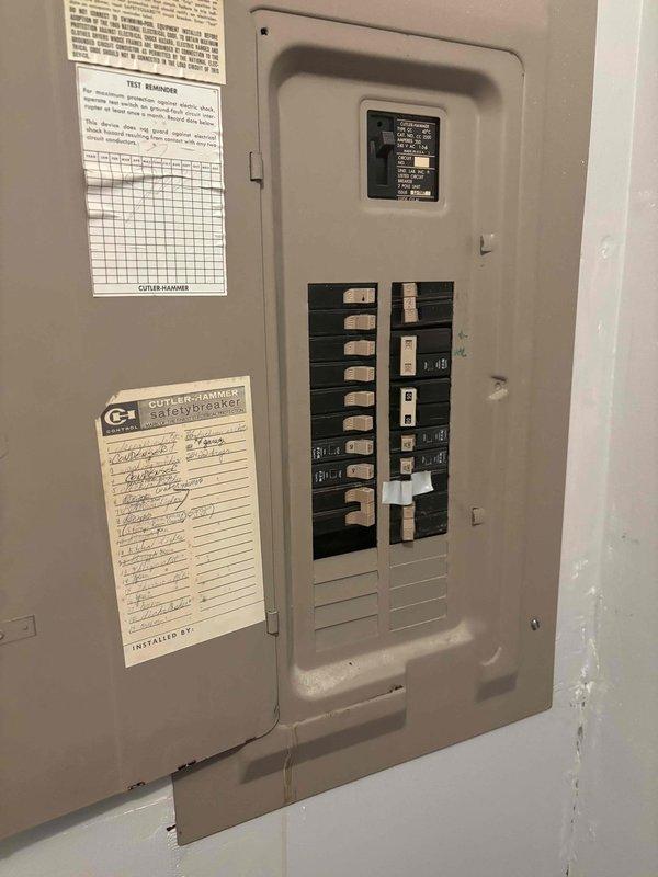 Conducted on-site evaluation for replacement of 10-year-old electric heat pump and electric furnace system. Documented existing electrical panel configuration and circuit breaker layout, photographed current 16x20x1 air filter installation in return air duct, and assessed overall HVAC system condition to provide comprehensive replacement estimate.