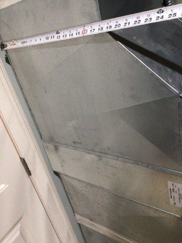 Conducted comprehensive HVAC system replacement estimate for existing customer with operational equipment. Performed detailed measurements and interior inspection of current air handler unit, documenting cabinet dimensions and internal component configuration. Assessed existing ductwork connections, electrical wiring routing, and overall system accessibility to provide accurate replacement specifications and ensure proper equipment sizing for future installation.