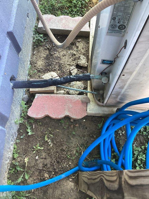 Responded to request for second opinion on system with reported blower motor failure. Upon arrival, evaluated 15+ year old HVAC system experiencing humming at startup followed by shutdown with no airflow through vents. Conducted comprehensive diagnostic inspection of both indoor air handler and outdoor condensing unit. Verified electrical connections, tested capacitors, and assessed blower motor operation. Examined system for potential refrigerant line issues, checked condenser coil condition, and inspected overall equipment integrity. Confirmed previous diagnosis and provided homeowner with detailed assessment of repair versus replacement options given the age and condition of the equipment. Documented findings with photographic evidence of outdoor unit installation and current system configuration.