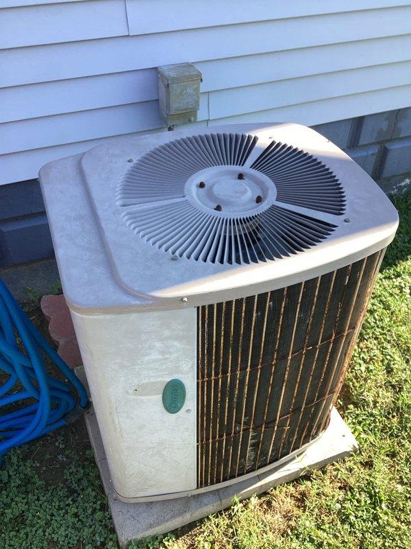 Responded to request for second opinion on system with reported blower motor failure. Upon arrival, evaluated 15+ year old HVAC system experiencing humming at startup followed by shutdown with no airflow through vents. Conducted comprehensive diagnostic inspection of both indoor air handler and outdoor condensing unit. Verified electrical connections, tested capacitors, and assessed blower motor operation. Examined system for potential refrigerant line issues, checked condenser coil condition, and inspected overall equipment integrity. Confirmed previous diagnosis and provided homeowner with detailed assessment of repair versus replacement options given the age and condition of the equipment. Documented findings with photographic evidence of outdoor unit installation and current system configuration.