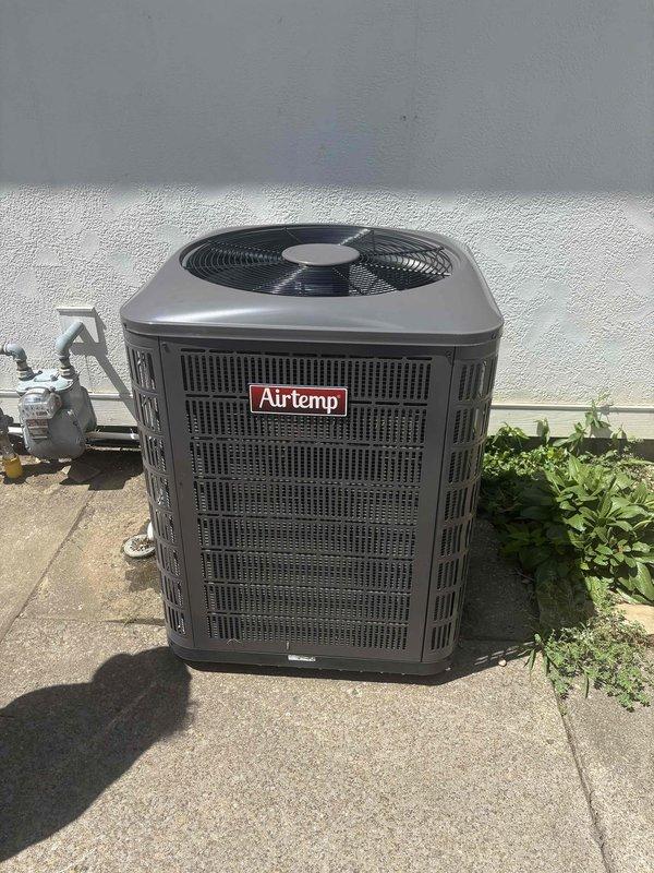 Conducted comprehensive replacement estimate for existing HVAC system including Airtemp condenser unit located on exterior concrete pad and attic air handler installation. Evaluated current system configuration, ductwork accessibility in attic space, refrigerant line routing, electrical disconnect placement, and equipment placement conditions to provide homeowner with complete system replacement options.