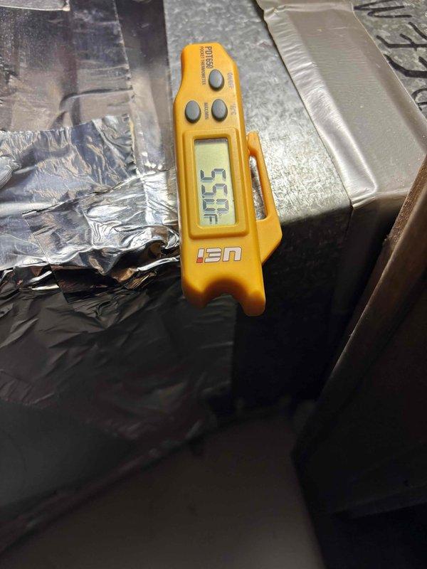 Completed annual second visit Platinum Level maintenance on one-year-old Lennox HVAC system. Performed comprehensive inspection and service including filter replacement with 20x20x5 filter, verified system operation at 53°F supply temperature, inspected ductwork and connections, and documented equipment condition with photos showing proper installation and functionality of all components.