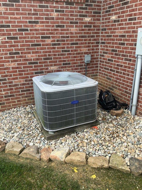 Responded to service call for cooling and humidity issues on 15-year-old zoned HVAC system. Performed diagnostic evaluation of outdoor condenser unit and indoor air handler to identify cause of inadequate cooling performance. Documented equipment condition with photos and assessed system operation to determine necessary repairs for restoring proper cooling and humidity control functionality.