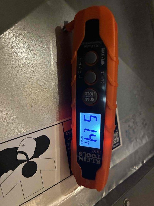 Completed scheduled HVAC system tune-up and maintenance as part of planned service campaign. Performed comprehensive system diagnostics using professional-grade testing equipment including UEi DL489 True RMS meter and Klein Tools temperature measurement device to verify electrical parameters and operational temperatures. All readings documented photographically, with system operating within normal specifications at 5.1 degrees temperature differential, confirming proper refrigerant charge and airflow performance.
