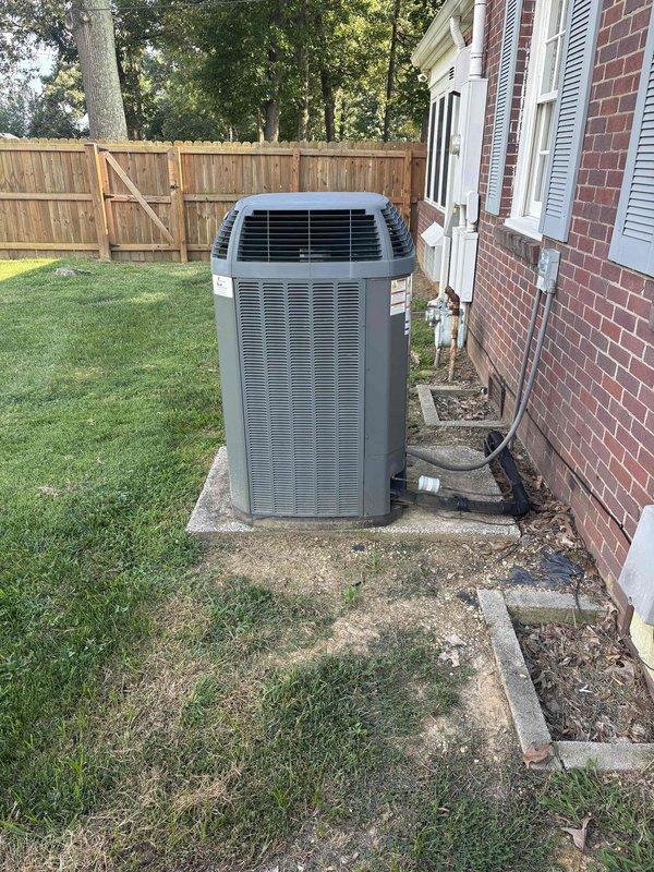 Completed comprehensive replacement estimate for residential HVAC system including heat pump options and ductwork assessment. Evaluated existing furnace installation in utility closet with current PVC venting configuration and inspected outdoor condensing unit positioned on concrete pad adjacent to brick exterior. Provided homeowner with detailed replacement options incorporating heat pump technology for enhanced heating efficiency during winter months along with complete ductwork evaluation and upgrade recommendations.