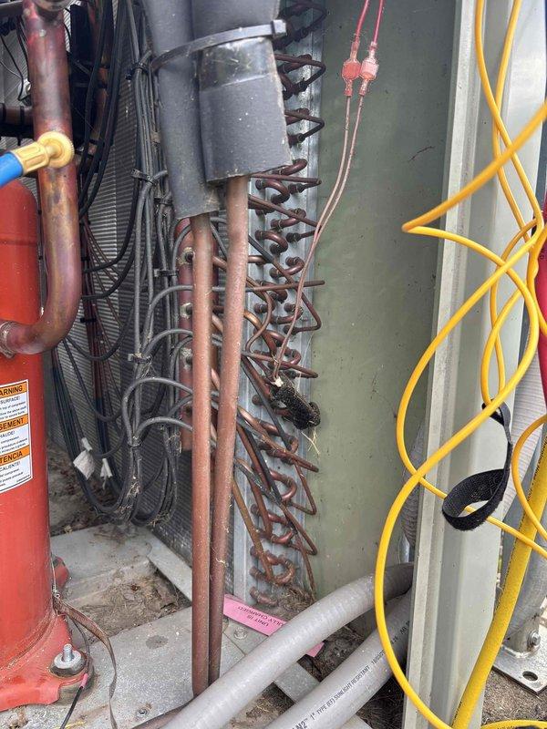 Replaced failed compressor on aging HVAC system to restore cooling operation. Installed new compressor unit from shop inventory, reconnected refrigerant lines with proper fittings, and verified all electrical connections were secure. System tested and confirmed operational with proper cooling performance restored.